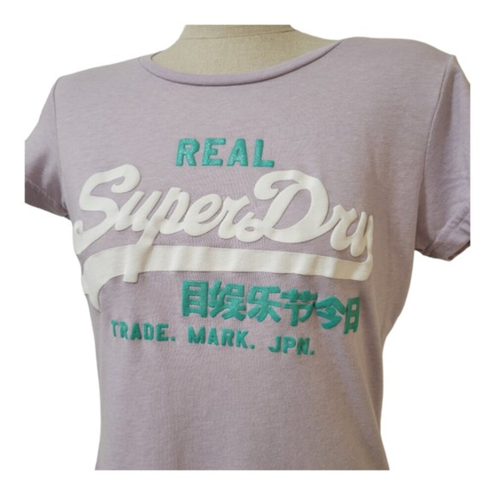 Superdry Vintage Logo Lilac Basic Graphic Tee Siz… - image 2